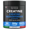 Créatine Monohydrate Pure en Poudre Bandini® pour Performance Musculaire, 88 Portions, 300g