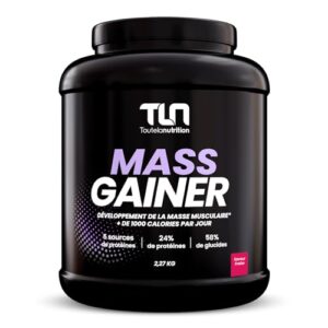 Gainer Prise de Masse Musculation +1500 kcal | 5 Sources Protéines + 2 Glucides | TLN