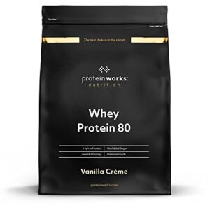 Whey Protéine 80 82% de protéines The Protein Works | Crème Vanillée 1kg