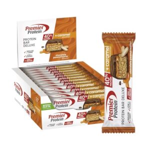 Barre protéinée Deluxe Choco/Peanut 12x50g - Haute protéines + Hydrates réduits - Premier