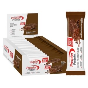 Barre protéinée Double Chocolat Premier Protein 16x40g - Protéines élevées + Sans huile de palme